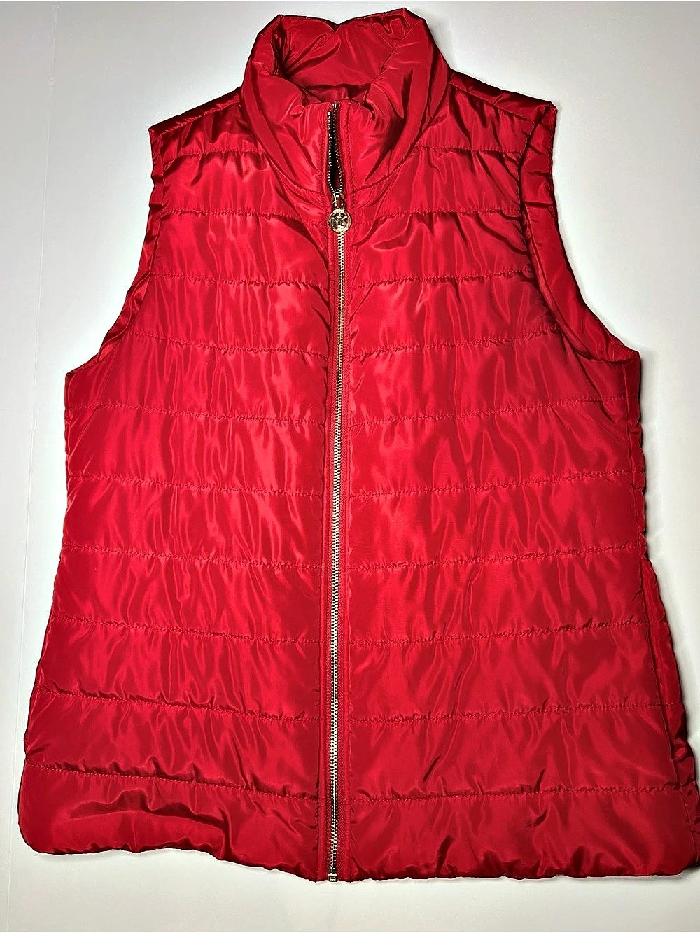 Michael Kors Quilted Puffer Vest Red Medium